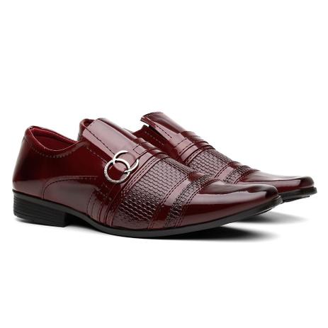 Sapato Social Masculino Sem Cadarço Moderno Vinho JG Original - Outros Moda  e Acessórios - Magazine Luiza