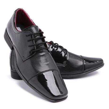 Sapato Social Masculino Verniz Preto Sapatofranca em Promoção | Ofertas na  Americanas