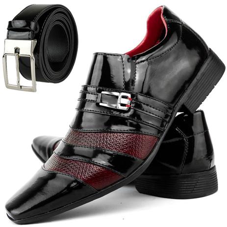Sapato Social Masculino Verniz Com Cinto - Sapatofranca - Kit Masculino -  Magazine Luiza