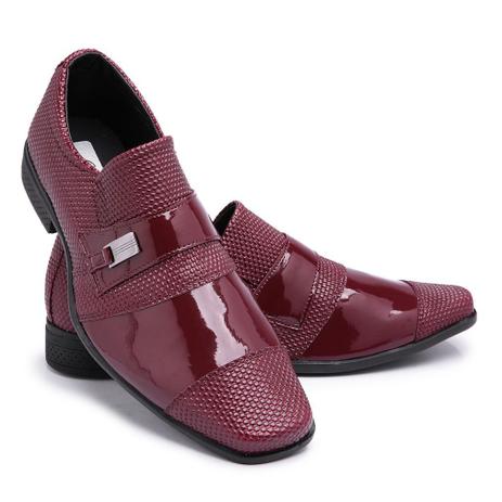 Sapato Social Masculino Verniz Vermelho Schiareli - Sapato Social Masculino  - Magazine Luiza