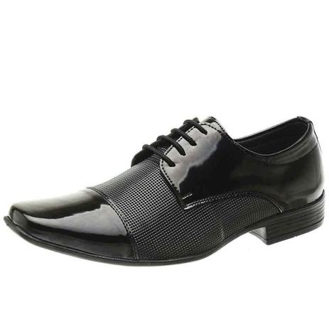 Sapato Social Preto Envernizado - Perfecta