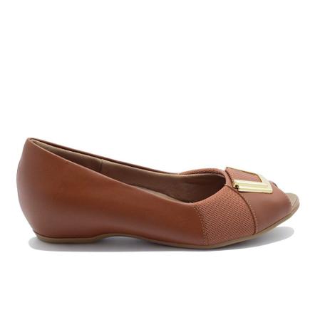 Sapato UsaFlex Feminino Peep Toe Couro Canela Joanete - Peep Toe - Magazine  Luiza