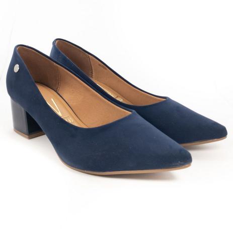 Sapato Vizzano Scarpin Salto Grosso Azul - Scarpin Feminino - Magazine Luiza