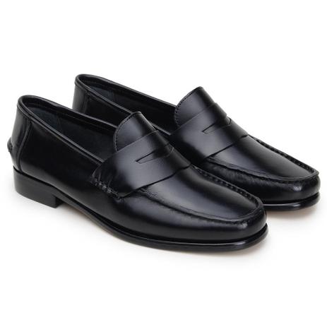 Sapatos Masculinos Social Mocassim Argentino 2048 Preto - Bastianini - Mocassim Masculino - Magazine Luiza