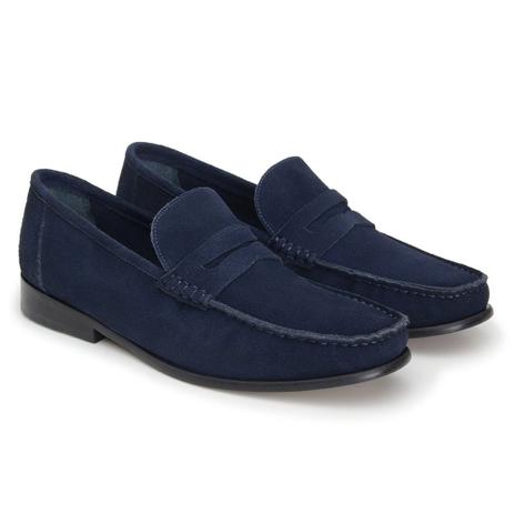 sapato masculino mocassim de camurça
