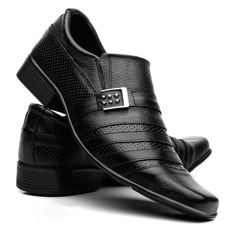 Sapatos Social Masculino Em Couro Franca Fivela Preto - SV - Sapato Social  Masculino - Magazine Luiza