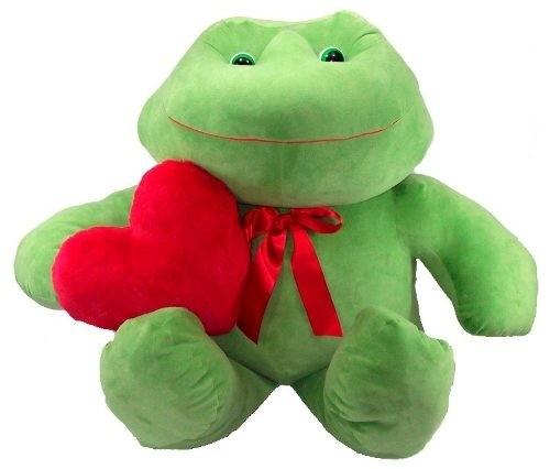 Sapo Pelúcia Gigante Com Coração 78 Cm Esticado - Reipets Menor preço em Sapo Pelúcia Gigante Com Coração 78 Cm Esticado - Reipets