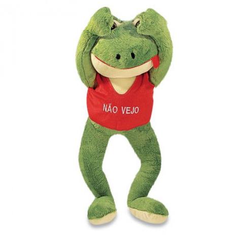 Sapo Sábio de Pelúcia - Não Vejo 42 cm - Mirante brasil Menor preço em Sapo Sábio de Pelúcia - Não Vejo 42 cm - Mirante brasil