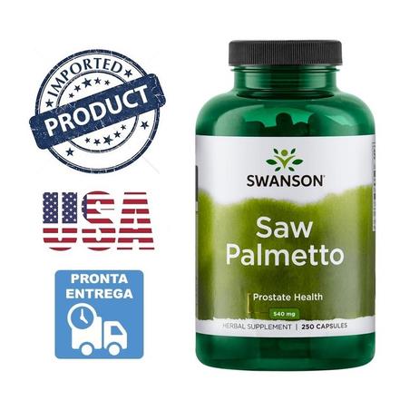 Saw Palmetto Swanson 540mg 250 Cápsulas Importado EUA Menor preço em Saw Palmetto Swanson 540mg 250 Cápsulas Importado EUA