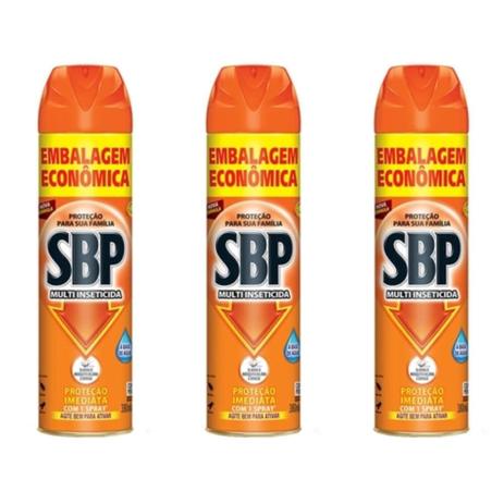 SBP Multi Inseticida Aerosol 380ml (Kit C/03) Menor preço em SBP Multi Inseticida Aerosol 380ml (Kit C/03)