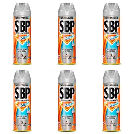 SBP Multi Suave Inseticida Aerosol 300ml (Kit C/06) Menor preço em SBP Multi Suave Inseticida Aerosol 300ml (Kit C/06)