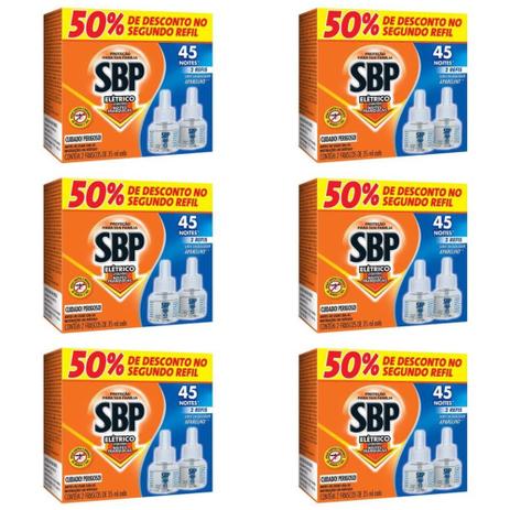 SBP Promoção Inseticida Elétrico SBP Noites Refil Líquido 2x35ml (Kit C/06) Menor preço em SBP Promoção Inseticida Elétrico SBP Noites Refil Líquido 2x35ml (Kit C/06)