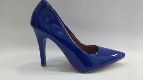 scarpin azul bic