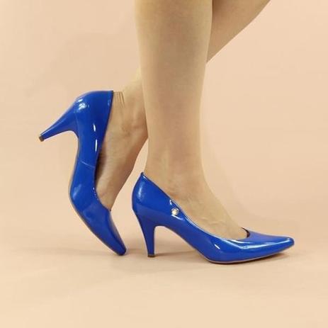 scarpin azul bic