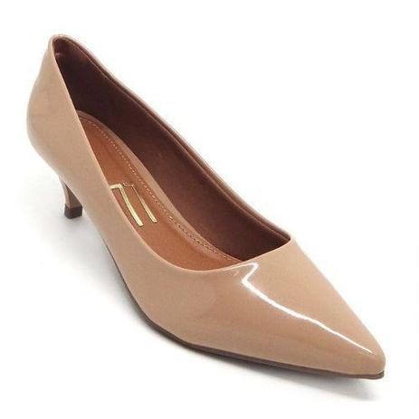 scarpin rose salto baixo