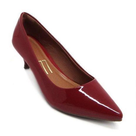 scarpin vermelho escuro