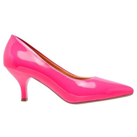 scarpin neon rosa