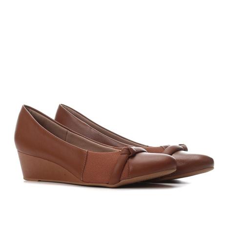 Scarpin Couro Anabela Usaflex Joanete Menor preço em Scarpin Couro Anabela Usaflex Joanete