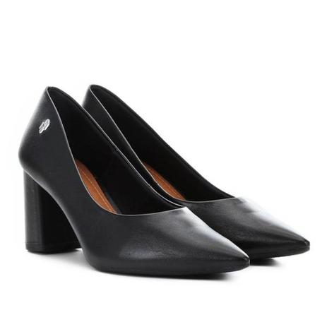 Scarpin feminino salto bloco bico fino marca Usaflex cor preto - Scarpin  Feminino - Magazine Luiza