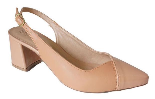 Scarpin Flor Do Mar Salto 6 Cm Grosso Bico Fino - HC2006123 - Scarpin Feminino - Magazine Luiza