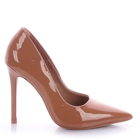 scarpin caramelo verniz