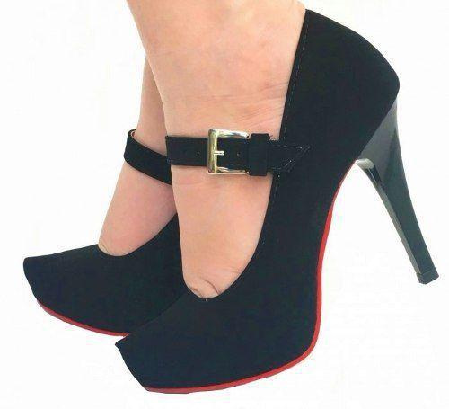 scarpin boneca preto