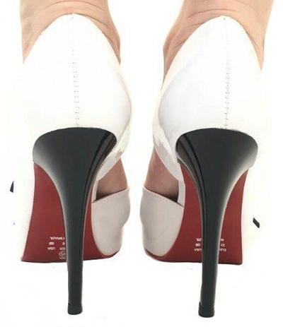 scarpin branco com laço