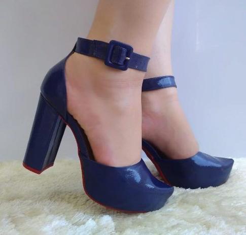 meia pata azul marinho