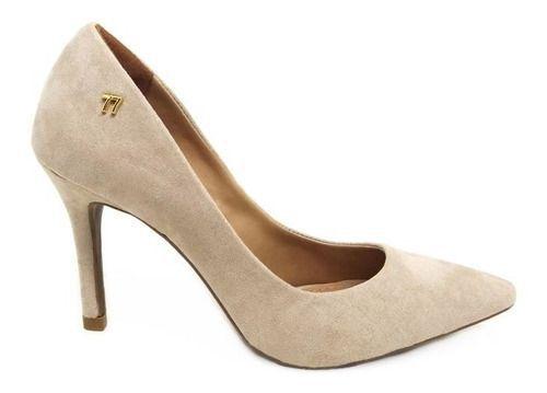 scarpin camurça nude