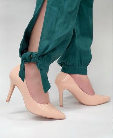 Scarpin Nude Creme Verniz Salto Alto Fino Social Lux Classic - Calçados Etc - Scarpin Feminino - Magazine Luiza