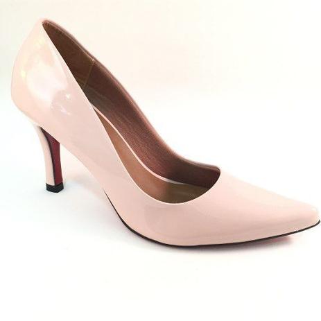 scarpin rosa claro