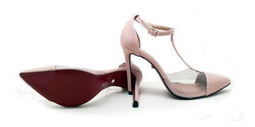 scarpin rosa claro