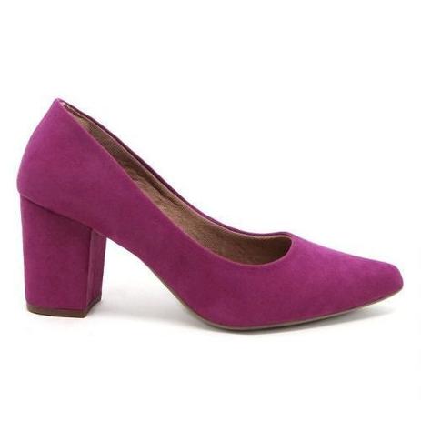 scarpin rosa camurça