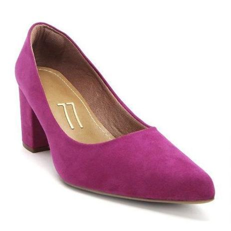 scarpin rosa camurça