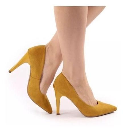 scarpin mostarda vizzano