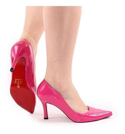 scarpin pink verniz