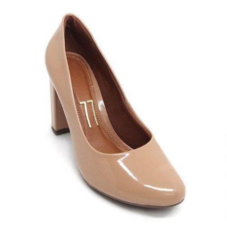 scarpin nude bico redondo
