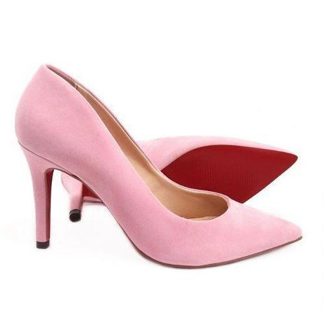 sapato scarpin rosa bebe