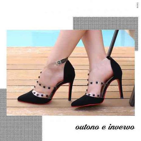 calçados transparentes