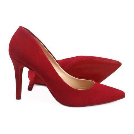 scarpin vermelho salto alto