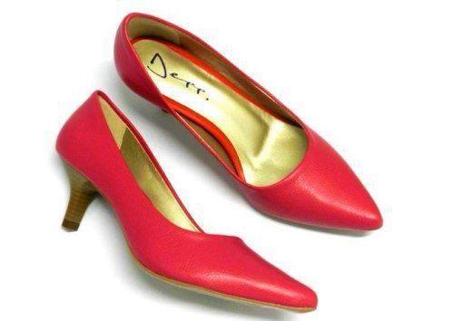 scarpin vermelho confortavel