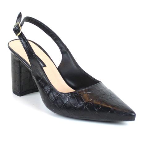 scarpin salto bloco preto