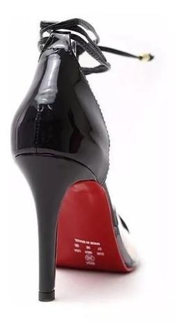 scarpin vinil amarracao