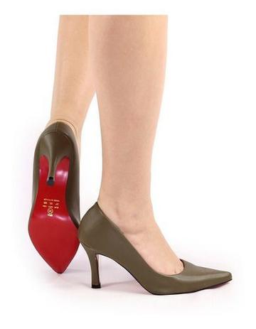 scarpin verde musgo