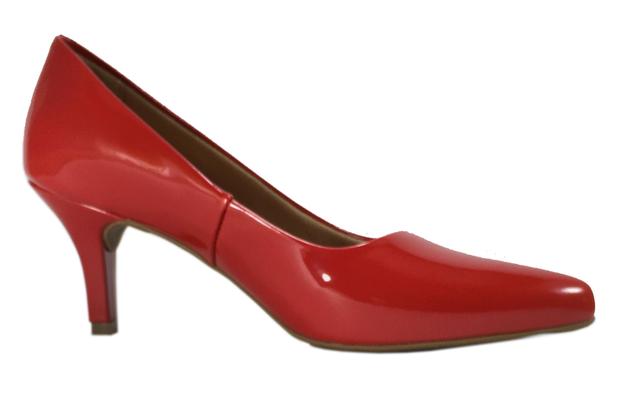 scarpin vermelho envernizado