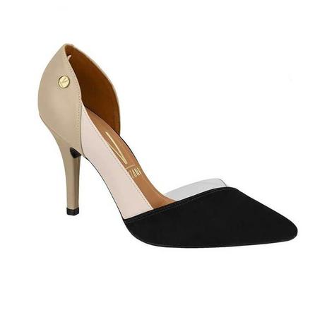 scarpin bege e preto