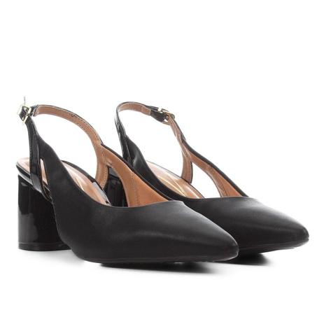 Scarpin Vizzano Chanel Salto Médio Bico Fino Feminino - Scarpin Feminino - Magazine Luiza