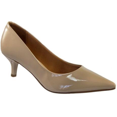 scarpin bege verniz