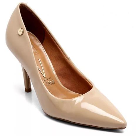 Scarpin Vizzano Verniz Premium Feminino - Bege Menor preço em Scarpin Vizzano Verniz Premium Feminino - Bege