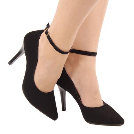 Scarpin Zhaceci Salto Alto Luxo Preto - Scarpin Feminino - Magazine Luiza